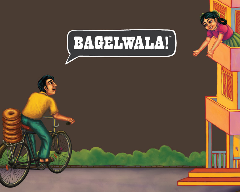 Print design and logo creation for Bagelwala!, is a sit-in cafe and diner in Mumbai, India that specializes in fresh, ‘authentic New York style’ bagels.